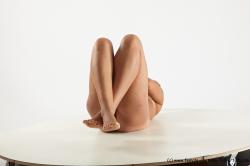 Nude Woman White Laying poses - ALL Average Laying poses - on back long blond Pinup